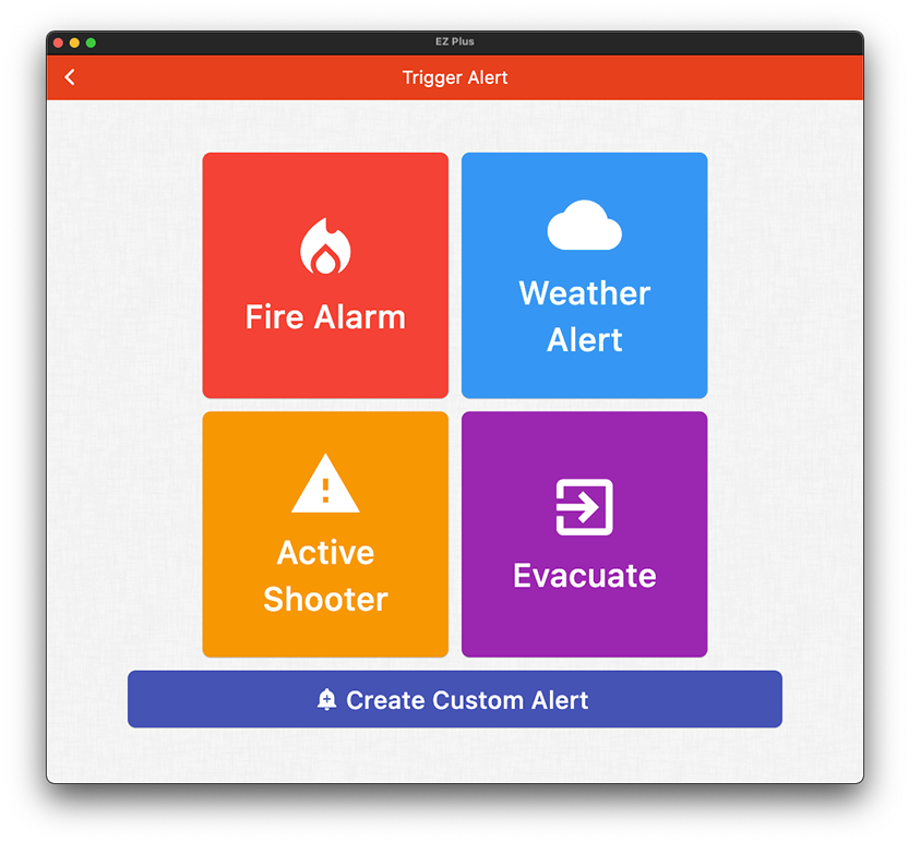 ezplus manual emergency alerts page