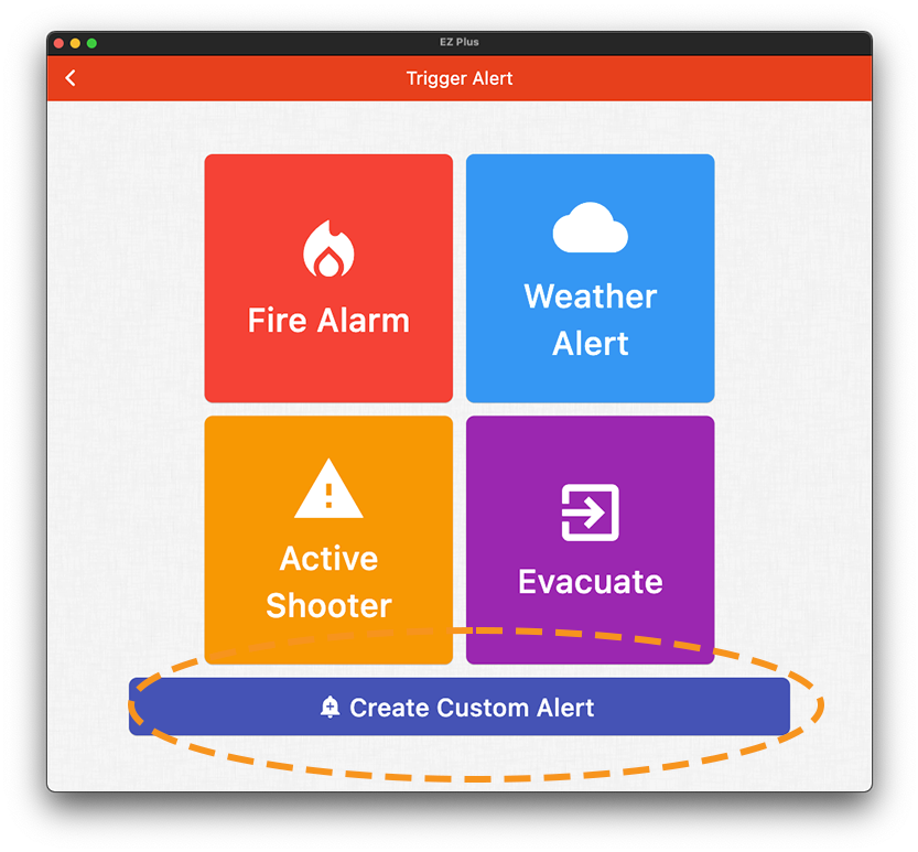 ezplus triggering a custom manual alert