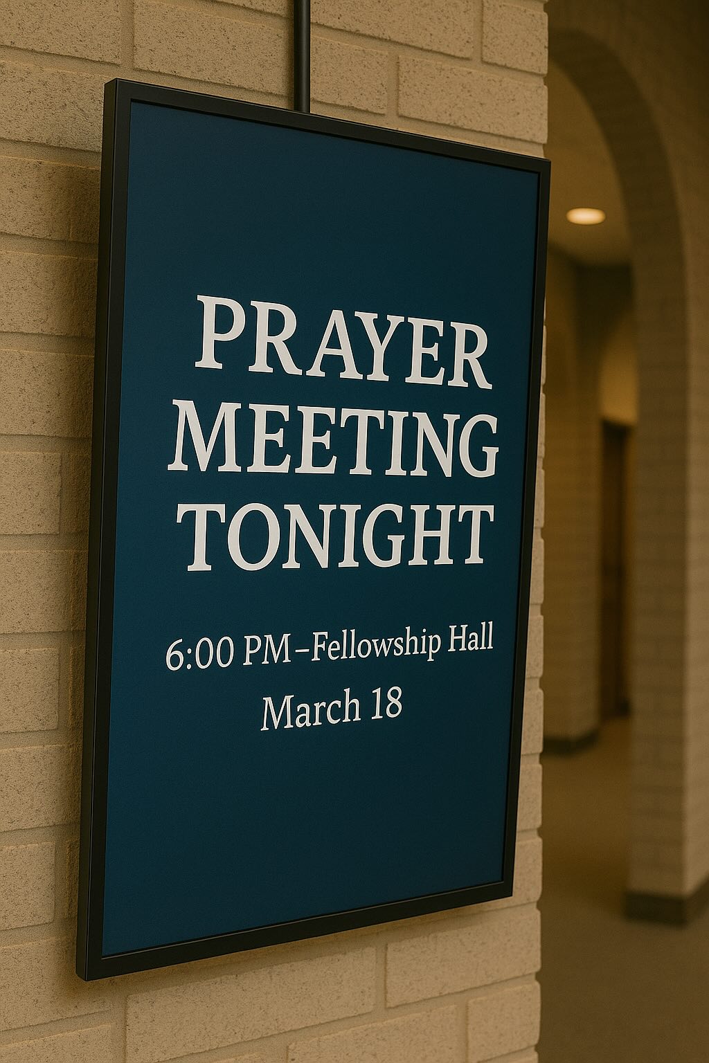 Church digital signage for announcements and alerts