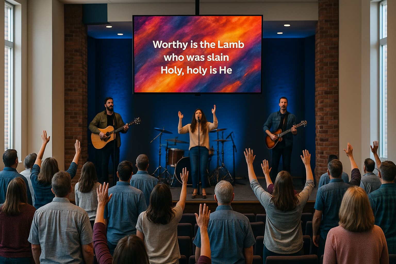 Digital signage for churches in sanctuary on Apple TV