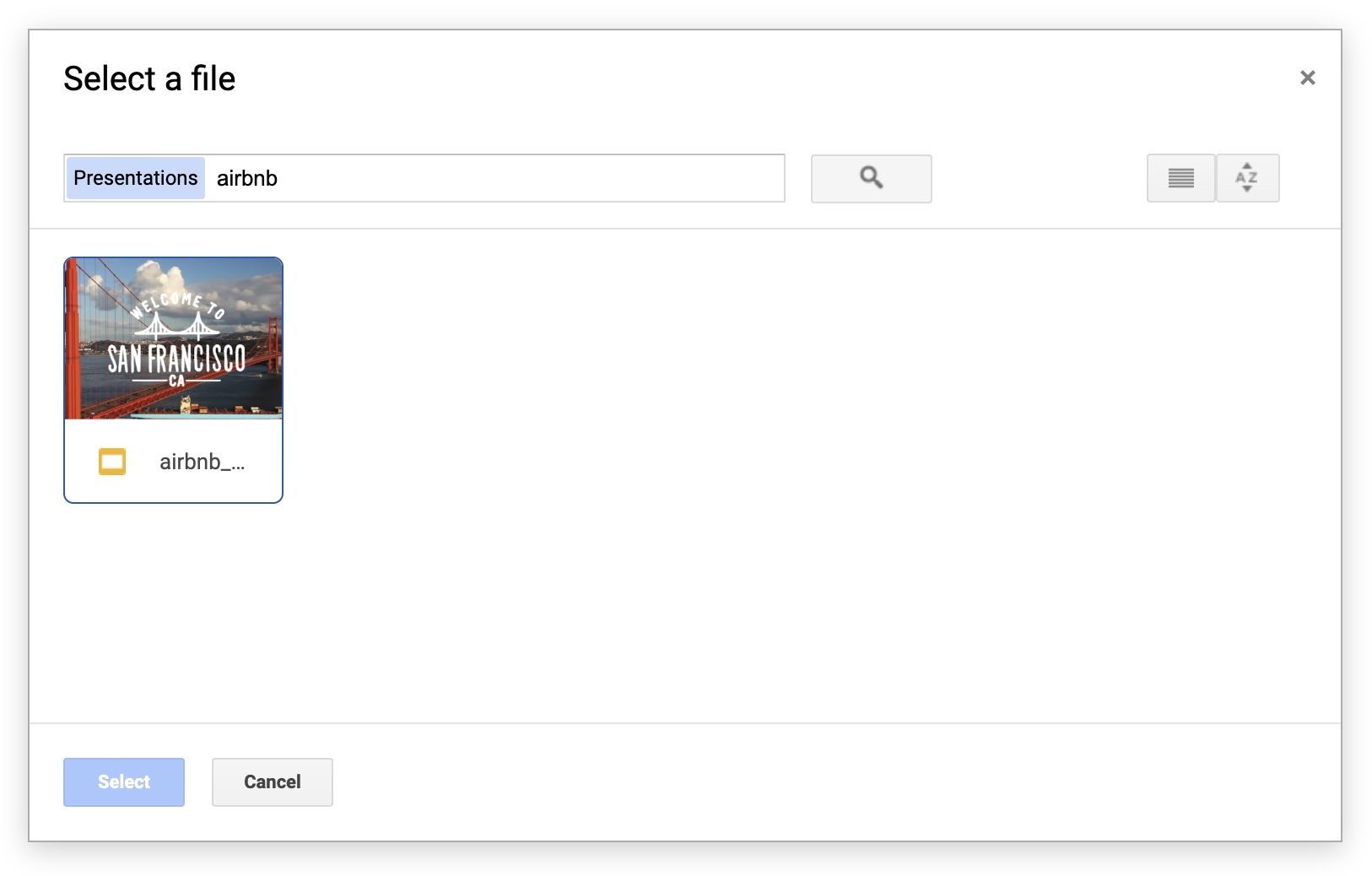 Google Picker in EZTV
