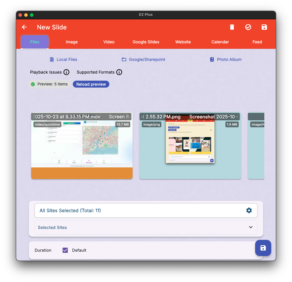 preview your Google Drive folder content before saving it