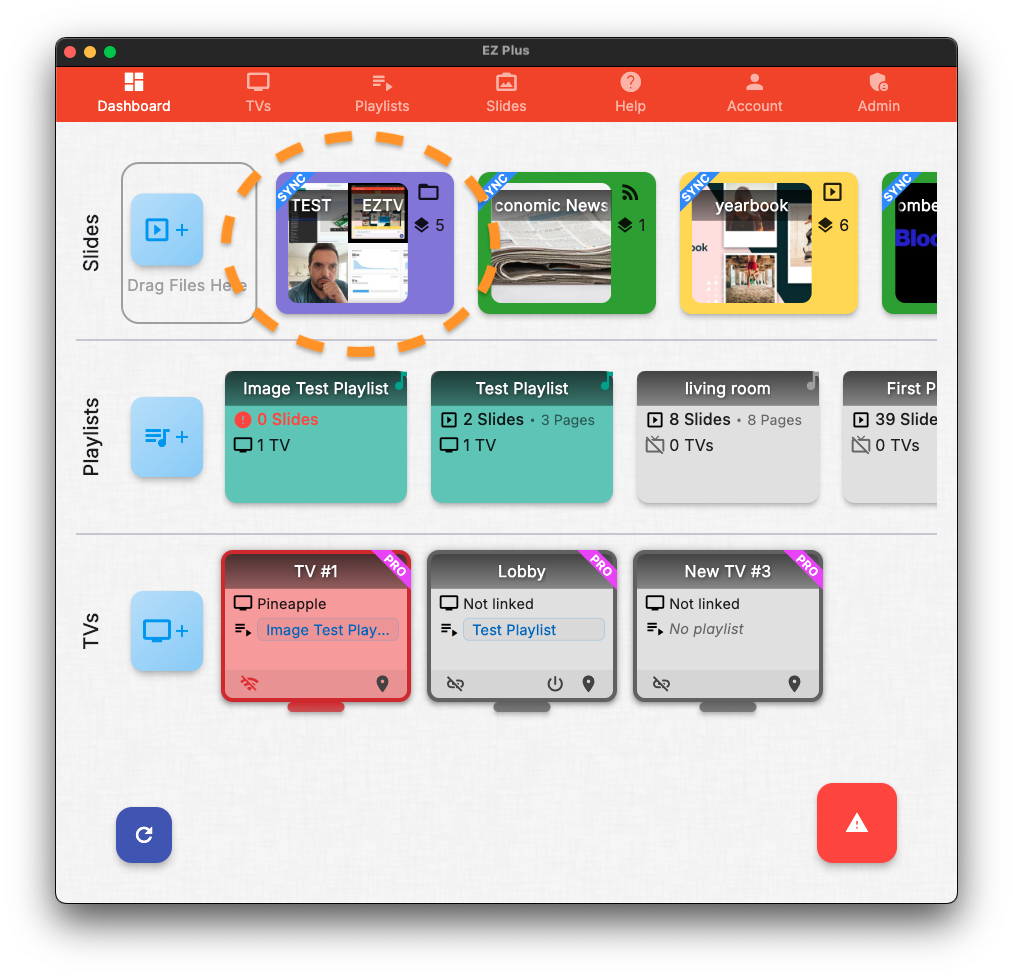 Google drive folder sync slides will sync automatically when shown on an active TV